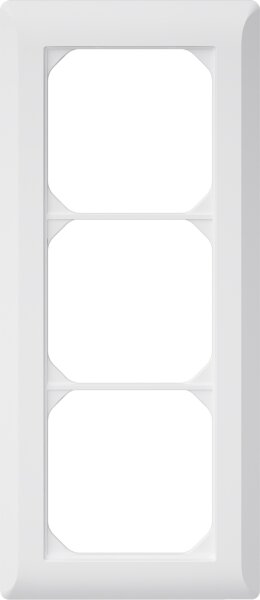 Placca di copertura + telaio di fissaggio sotto muro Hager Kallysto 3x1 bianco