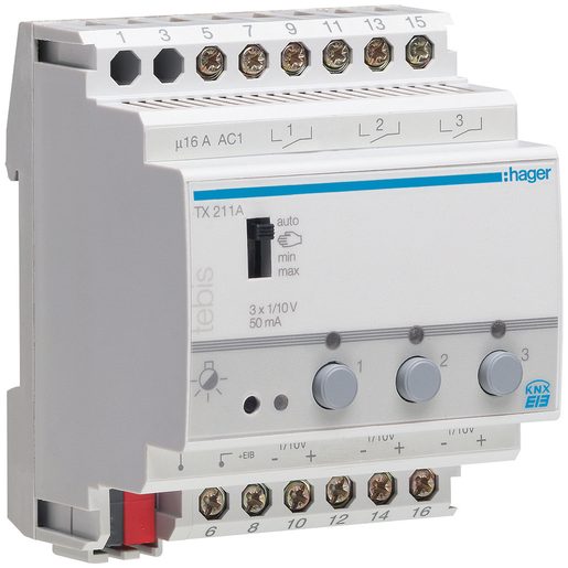 Attuatore-varialuce KNX Hager TX211A