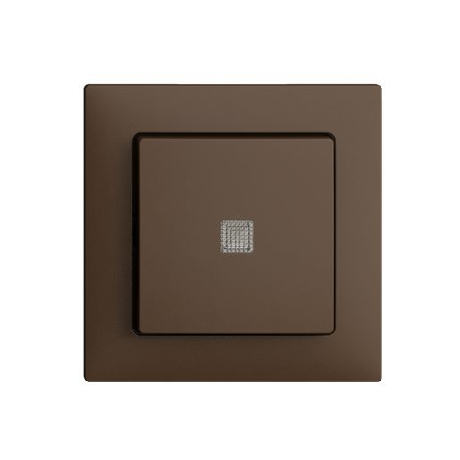 Set frontale Feller EDIZIOdue per interruttore o pulsante luminoso con lente frontale coffee