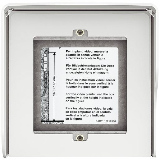 Scatola fuori muro 1 modulo Bticino SFERA finitura Allwhite con tetto antipioggia integrato 