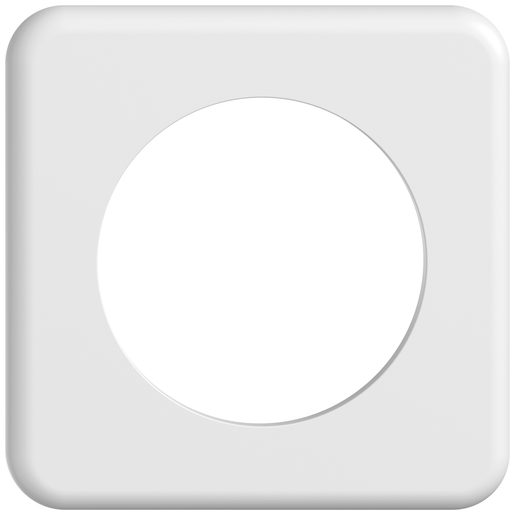 Telaio di copertura Feller STANDARDdue incastro 1×1 ritagli Ø58mm SNAPFIX bianco