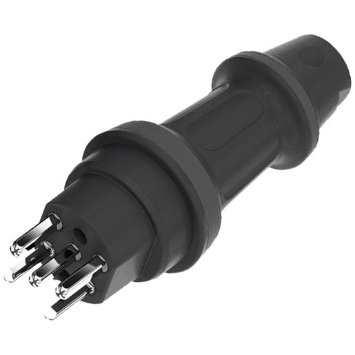 Spina TH55 tipo 25 a 5 poli nera IP55