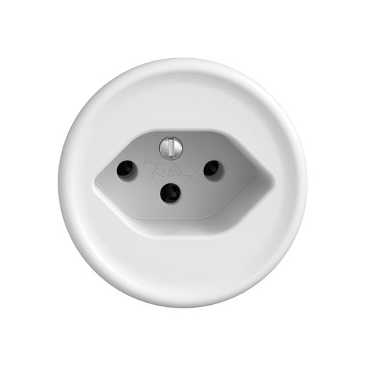 Set copertura Feller STANDARDdue presa T13 disco frontale Ø53mm SNAPFIX bianco
