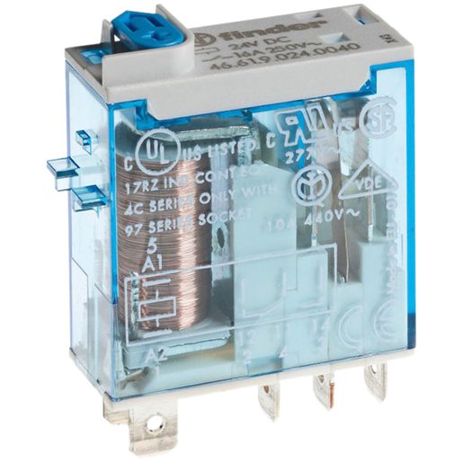 Relè a spina Finder 12VDC, 1C AgNi 16A 250VAC