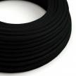 Cavo tessile Nero Carbone in cotone 3x0,75mm prezzo al metro