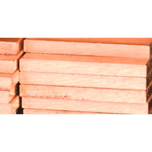 Barra di rame nudo piatto 25x3mm lunghezza 3m prezzo al metro