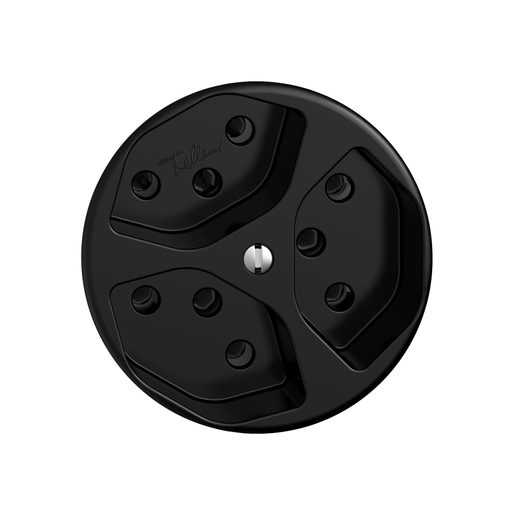 Set copertura Feller STANDARDdue presa tripla T13 disco frontale Ø60mm SNAPFIX nero