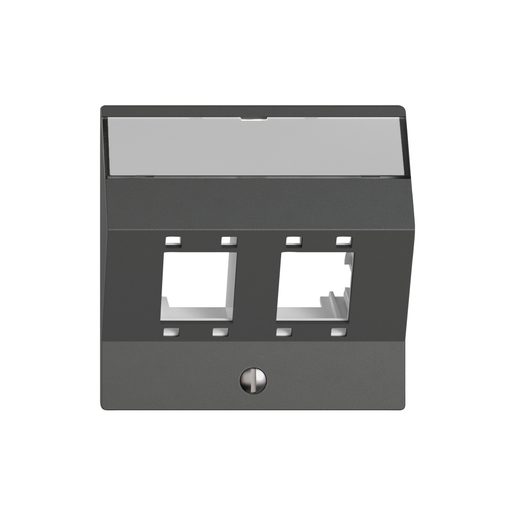 Kit di montaggio sotto muro Cat. 5e/6 Feller EDIZIO.liv incastro per R&M freenet uscita obliqua piastra di supporto SNAPFIX grigio scuro