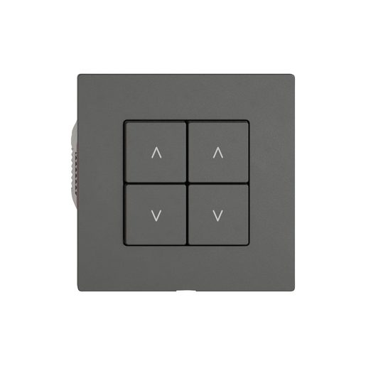 Interruttore per tapparelle solo frutto Wiser Feller EDIZIO.liv 2 canali 4 contatti commutazione 4 tasti SNAPFIX grigio scuro