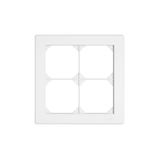 Placca di copertura 4 moduli Feller EDIZIO.liv bianco