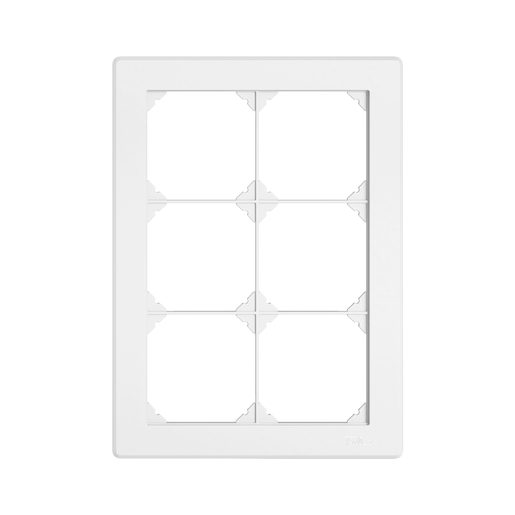 Placca di copertura 6 moduli Feller EDIZIO.liv bianco