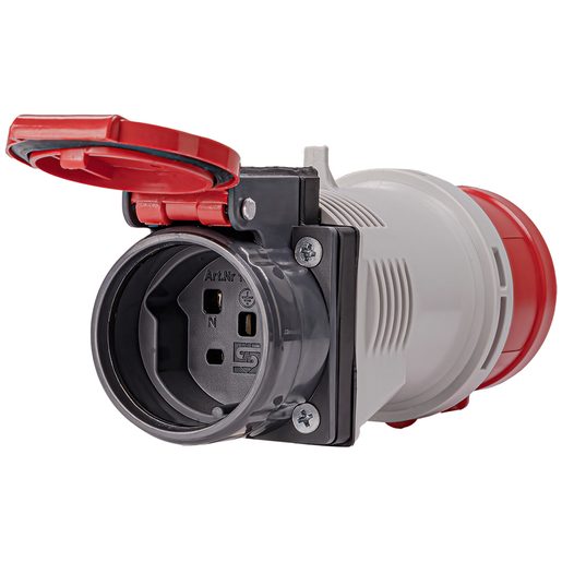 Adattatore Steffen STEKO MOUNT da spina CEE 16A a presa T25 400VAC IP55 rosso