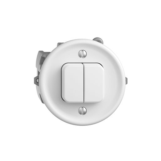 Pulsante sotto muro Feller STANDARDdue A/R+sch3 solo frutto bianco