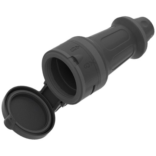 Presa TH55 tipo 15 a 5 poli nero IP55