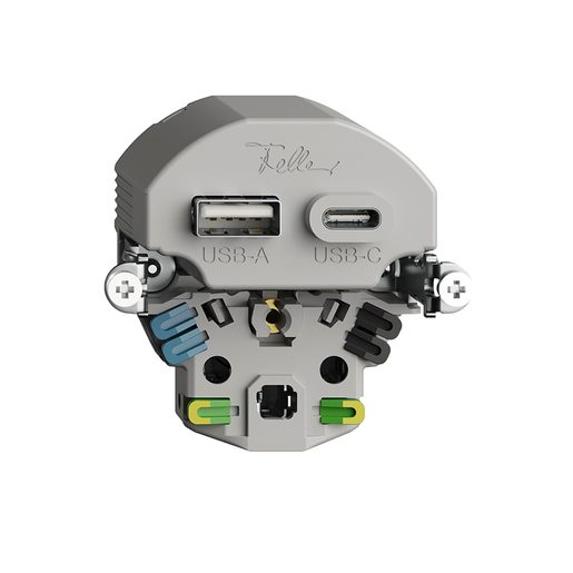 Presa USB tipo A+C + tipo 13 Feller BSE 230V 3000mA 