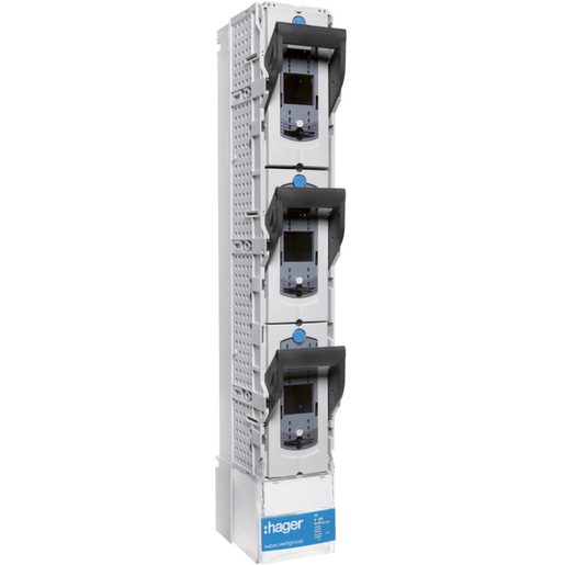 Portafusibili verticale in linea HPC Hager DIN1 250A 185mm 1 polo raccordo M12 protetto dalla ruggine