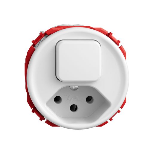 Combinazione sotto muro GR1 Feller STANDARDdue SNAPFIX sch3+T13 solo frutto bianco