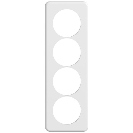 Placca di copertura Feller STANDARDdue SNAPFIX 4x1 con ritagli 4x58mm bianco