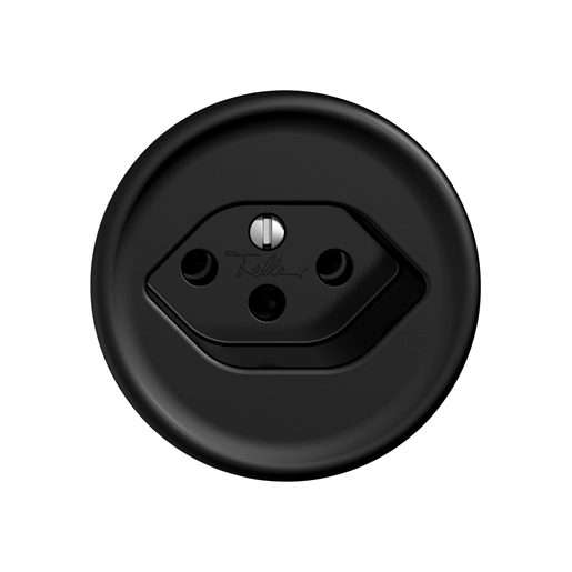 Set copertura Feller STANDARDdue presa T13 disco frontale Ø53mm SNAPFIX nero