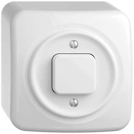 Interruttore commutatore sch3 o pulsante Feller STANDARDdue SNAPFIX fuori muro AP bianco