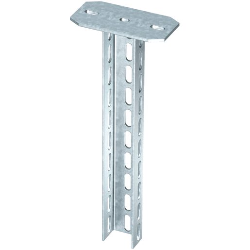Supporto per profilo Bettermann con placca di testa 70×50×2500mm in acciaio