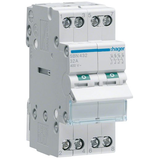 Interruttore a leva 0-1 Hager 4 poli 32A 400V