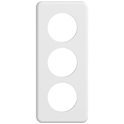 Placca di copertura Feller STANDARDdue SNAPFIX 3x1 con ritagli 3x50mm bianco
