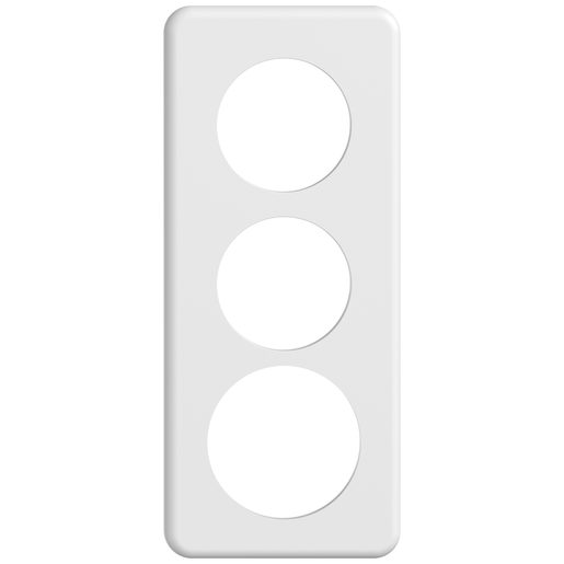 Placca di copertura Feller STANDARDdue SNAPFIX 3x1 con ritagli 2x50mm e 1x58mm bianco