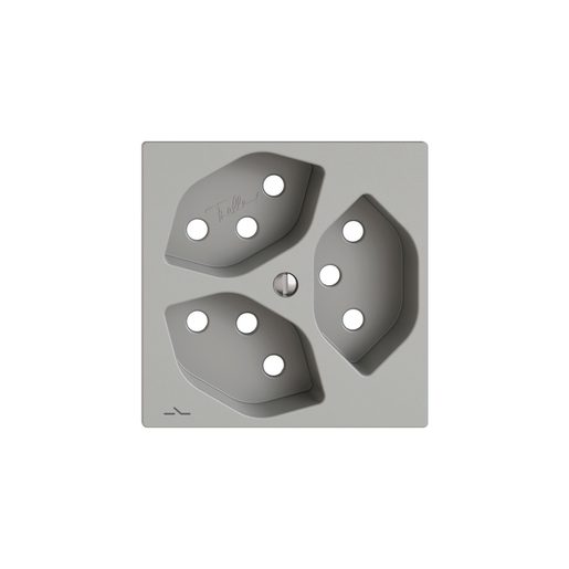Set frontale EDIZIO.liv SNAPFIX per presa 3xT13 separata grigio chiaro 