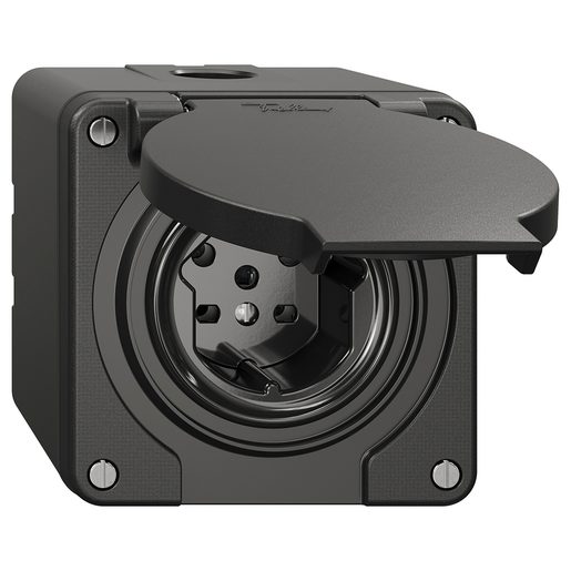 Presa fuori muro Feller NEVO T15 IP21 nero 