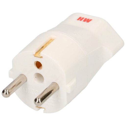 Adattatore Max Hauri da spina schuko 16A a presa T23 bianco