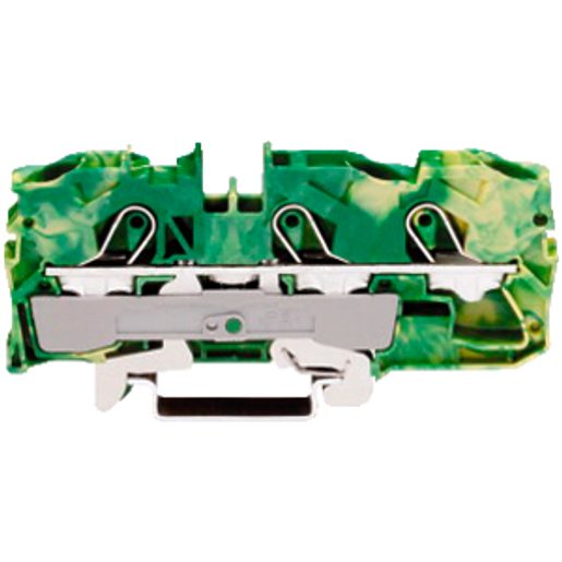 Morsetto di passaggio a pressione WAGO Top Job-S 10mmq 3P serie 2010 GIALLO-VERDE
