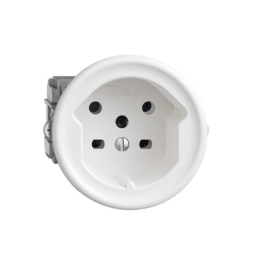 Presa sotto muro Feller STANDARDdue T15 solo frutto bianco