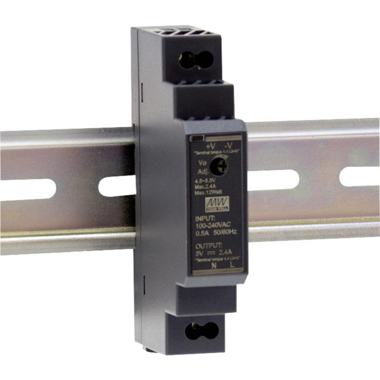 Alimentatore MEAN WELL HDR-15-24 da guida DIN 24V DC 0.63A 15.2W