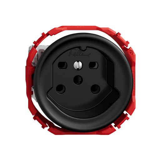 Presa sotto muro Feller STANDARDdue T15 solo frutto nero SNAPFIX