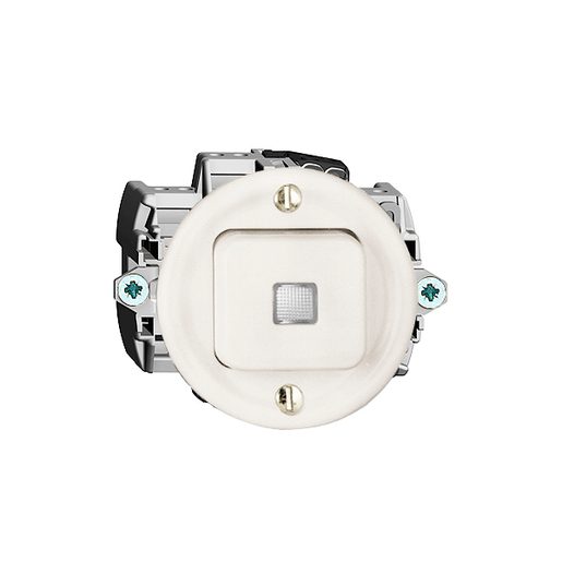 Interruttore pulsante Feller Standard sotto muro luminoso LED giallo orientamento solo frutto