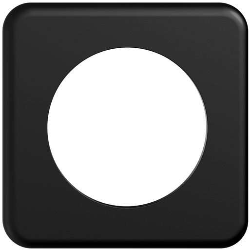 Placca di copertura Feller STANDARDdue GR1 ritaglio Ø58mm SNAPFIX nero 
