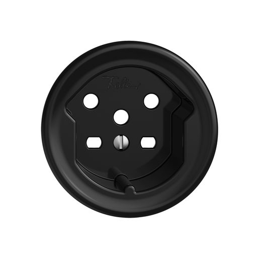 Set copertura Feller STANDARDdue presa T15 disco frontale Ø53mm SNAPFIX nero 