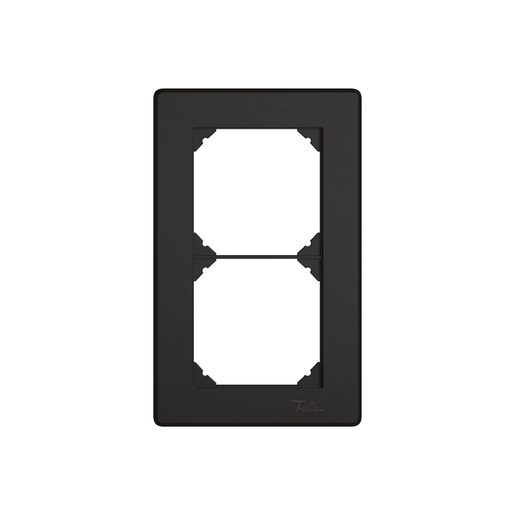 Placca di copertura Feller EDIZIO.liv SNAPFIX 2x1 nero