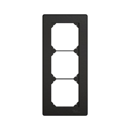 Placca di copertura Feller EDIZIO.liv SNAPFIX 3x1 nero