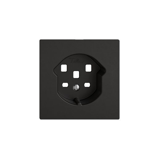 Placca di copertura Feller EDIZIO.liv SNAPFIX per presa T25 nero