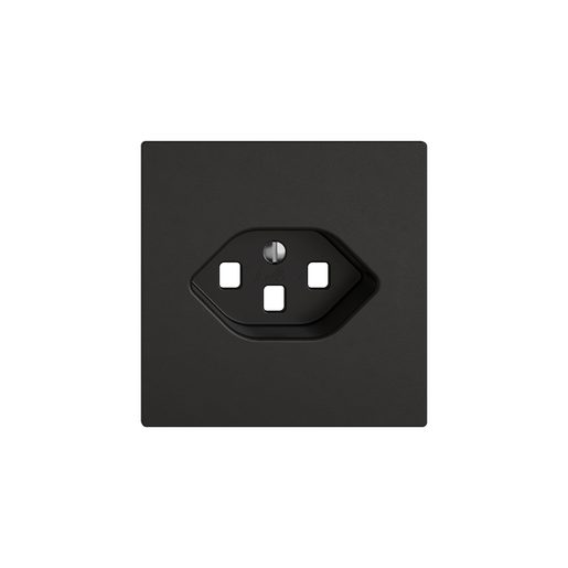 Placca di copertura Feller EDIZIO.liv SNAPFIX per presa T23 nero