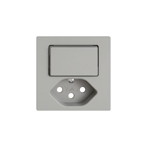 Placca frontale Feller EDIZIO.liv SNAPFIX per combinazione GR1 sch3+T13 grigio chiaro
