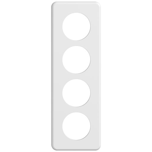 Placca di copertura Feller STANDARDdue SNAPFIX 4x1 con ritagli 4x50mm bianco