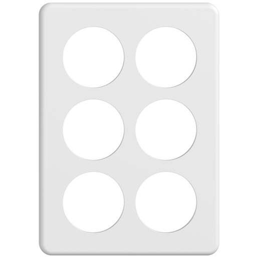 Placca di copertura Feller STANDARDdue SNAPFIX 3x2 con ritagli 6x50mm bianco