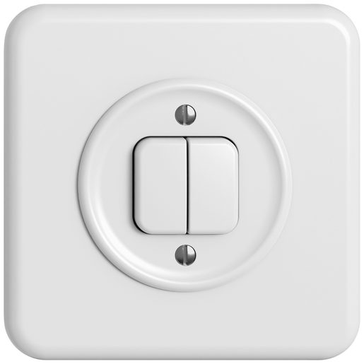 Interruttore sotto muro Feller STANDARDdue SNAPFIX sch3+3 completo bianco