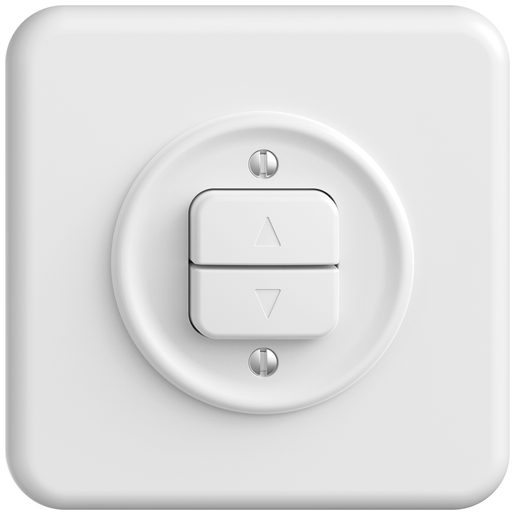 Pulsante per tapparelle sotto muro Feller STANDARDdue SNAPFIX salita/discesa completo bianco