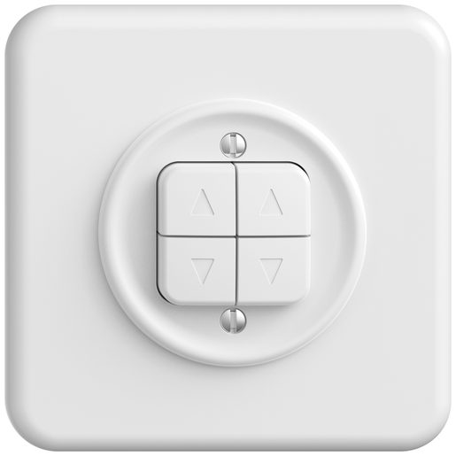 Interruttore commutatore doppio per tapparelle sotto muro Feller STANDARDdue SNAPFIX salita/discesa completo bianco