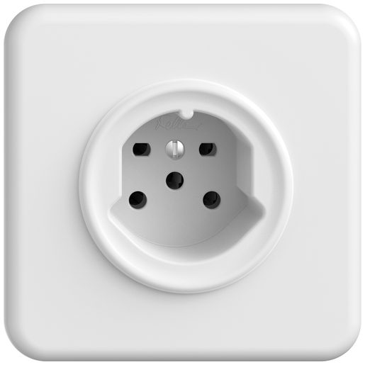 Presa sotto muro Feller STANDARDdue SNAPFIX T15 completa bianco