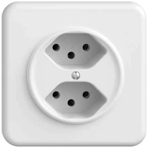 Presa sotto muro Feller STANDARDdue SNAPFIX 2xT13 completa bianco